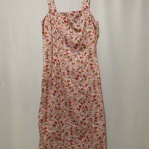 Ann Taylor Pink and Red Sleeveless Sundress